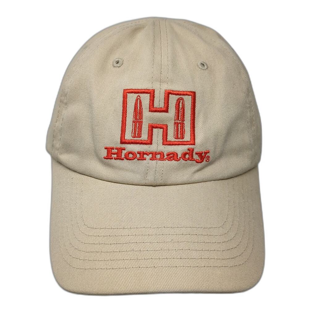 Hornady Baseball Cap Beige One Size Embroidered Logo Shooting Hunting Ammo Hat